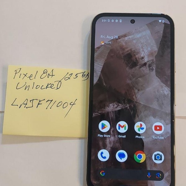Google Pixel 8a - Unlocked, 128 GB, Porcelain, 8 GB, GKV4X, Sub-6 5G
