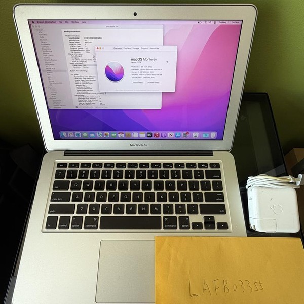 MacBook Air 2017 - 13 inch - 128 GB, Silver, 8 GB, Intel Core i5