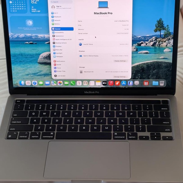 MacBook Pro 2020 - 13 inch - 512 GB, Gray, 16 GB, Apple M1