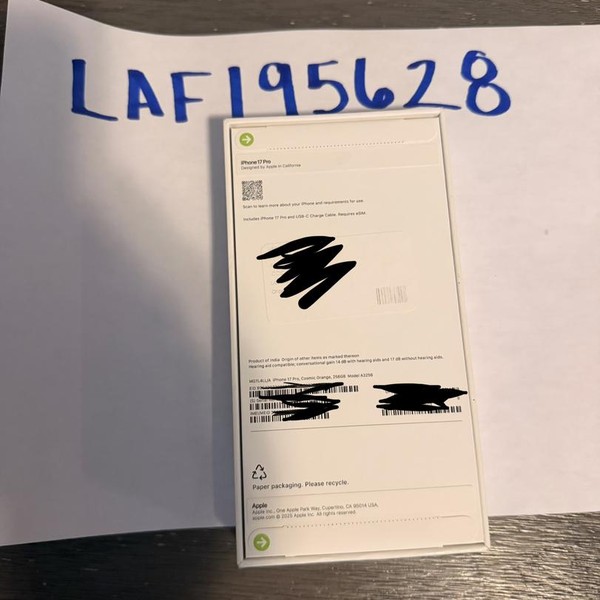 Apple iPhone 17 Pro - Unlocked, 256 GB, Cosmic Orange, A3256