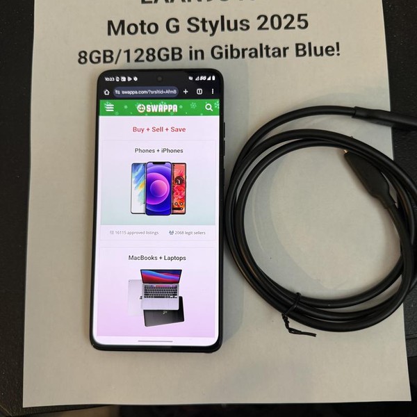 Moto G Stylus 5G (2025) - Cricket, 128 GB, Gibraltar Sea, 8 GB