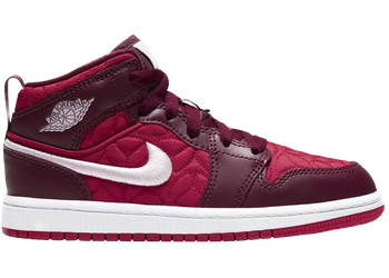 Jordan 1 Mid Red Quilt (PS) for sale