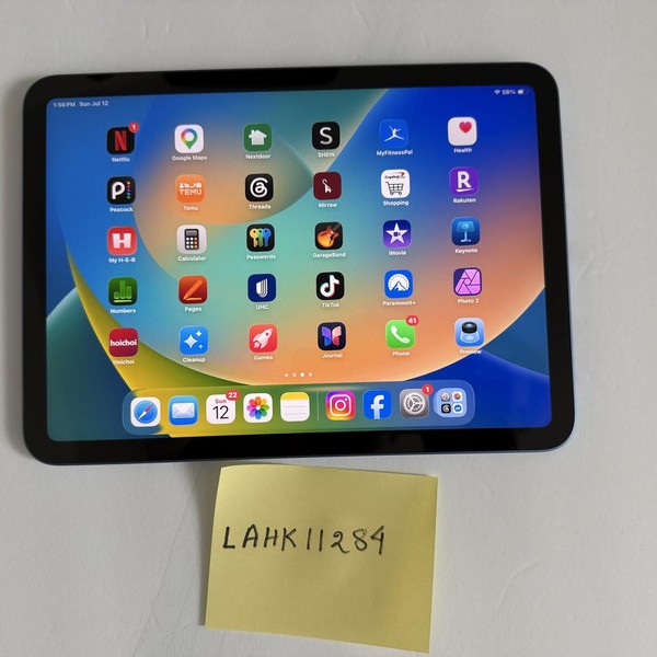 Apple iPad (10th Gen) - Wi-Fi, 64 GB, Blue, A2696