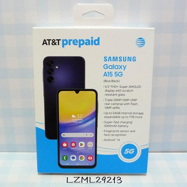 Samsung Galaxy A15 5G - AT&T, 64 GB, Black & Blue, 4 GB