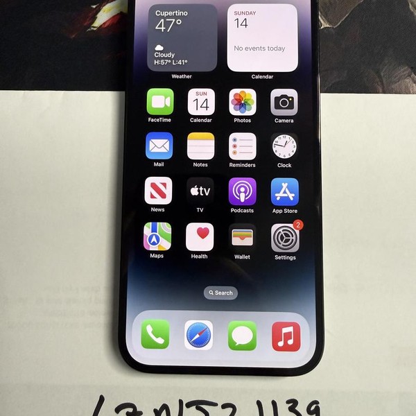 Apple iPhone 14 Pro Max - Unlocked, 128 GB, Black, A2651