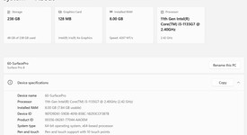 Mint
													Microsoft Surface Pro 8 - I5, Platinum, 256 GB, 8 GB, photo 3 of 14