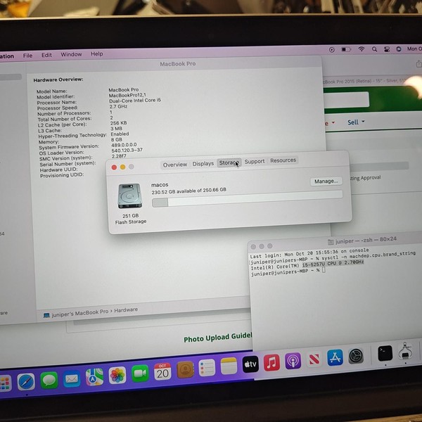 MacBook Pro 2015 (Retina) - 13 inch - 256 GB, Silver, 8 GB