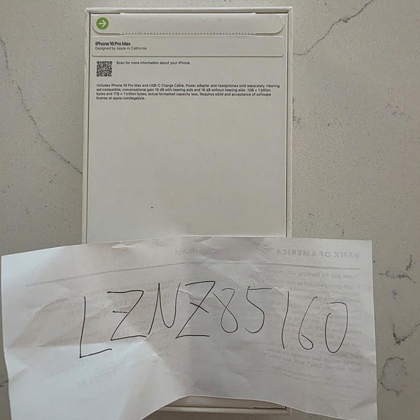 Apple iPhone 16 Pro Max - Unlocked, 1 TB, White, A3084