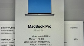 Good
													MacBook Pro 2021 - 16" - Apple M1 Pro 10-core, Gray, 1 TB, 16 GB, photo 5 of 10
