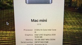 Good
													Mac mini 2018 - I5, Gray, 512 GB, 32 GB, photo 2 of 6