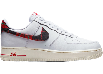Nike Air Force 1 Low '07 LV8 Tartan Plaid White University Red for sale