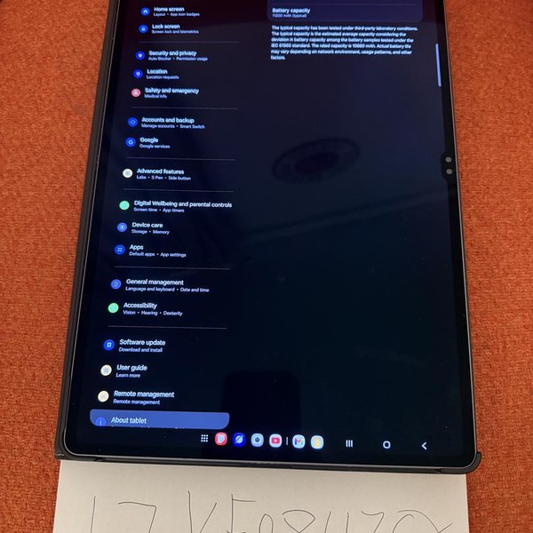 Samsung Galaxy Tab  S10 Ultra - Wi-Fi, Moonstone Gray, 1 TB, 16 GB, SM-X920