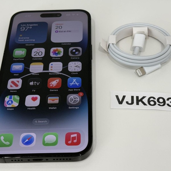 Apple iPhone 14 Pro Max - Unlocked, 128 GB, Black, A2651