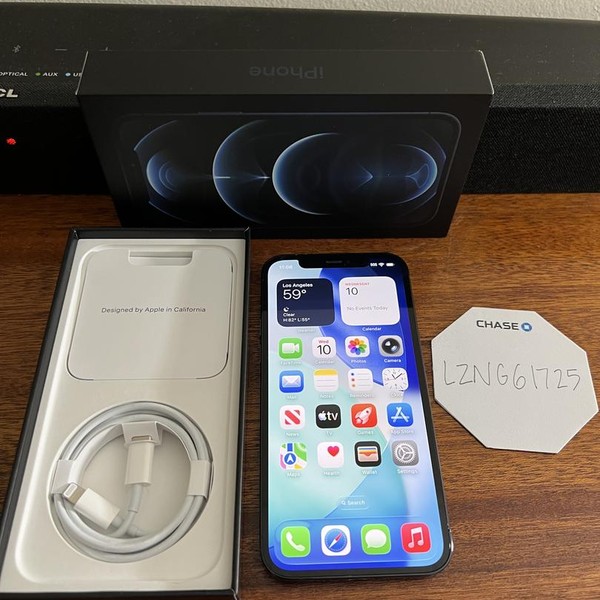 Apple iPhone 12 Pro - Unlocked, 256 GB, Pacific Blue, A2341