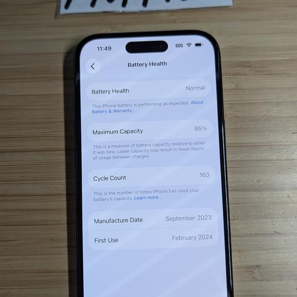 Apple iPhone 15 - Unlocked, 128 GB, Black, A2846