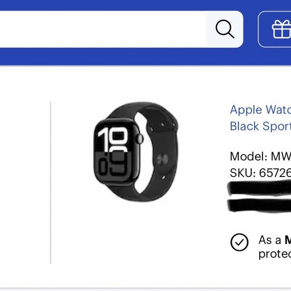 Apple Watch Series 10 46mm - Black, A2999 - GPS, Aluminum