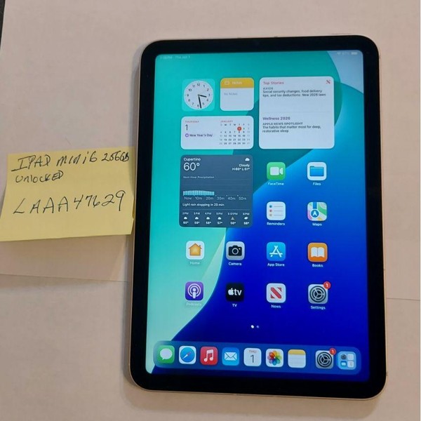 Apple iPad Mini 6th Gen - Unlocked, Pink, 256 GB, A2568