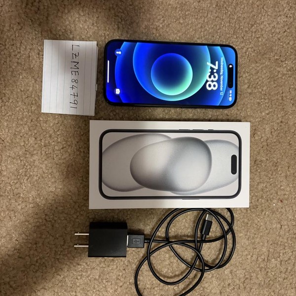 Apple iPhone 15 - Unlocked, 128 GB, Black, A2846