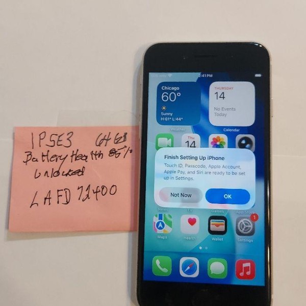 Apple iPhone SE 3rd Gen 2022 - Unlocked, 64 GB, Starlight, A2595