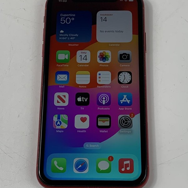 Apple iPhone Xr - Unlocked, 128 GB, Red, A1984