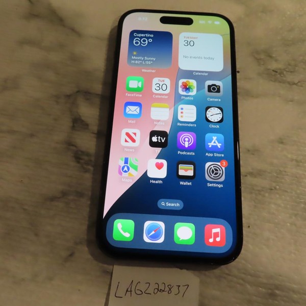 Apple iPhone 15 - Unlocked, 128 GB, Black, A2846