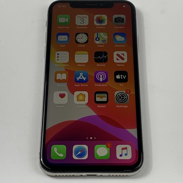 Apple iPhone X - Unlocked, 64 GB, Silver, A1901, GSM