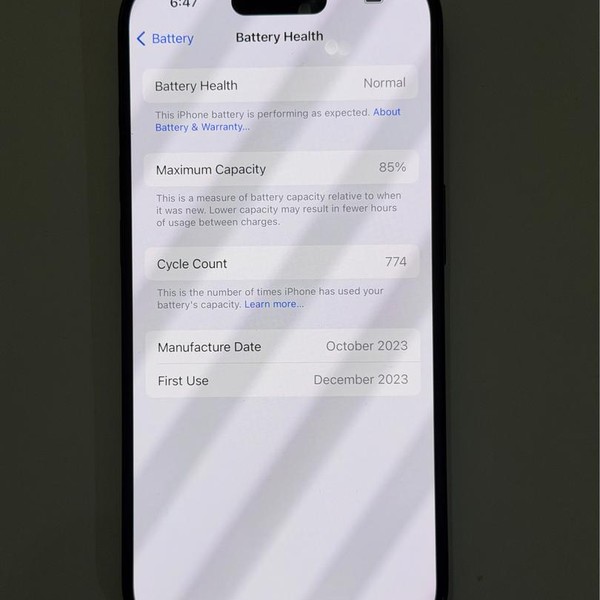 Apple iPhone 15 Pro - Unlocked, 256 GB, Black, A2848