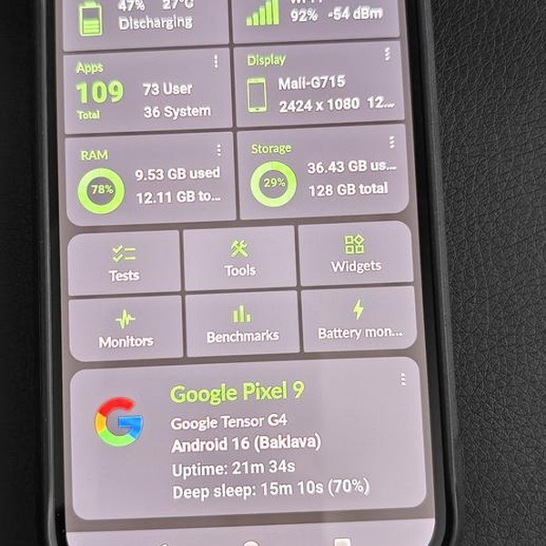 Google Pixel 9 - Unlocked, 128 GB, Obsidian, 12 GB, G2YBB