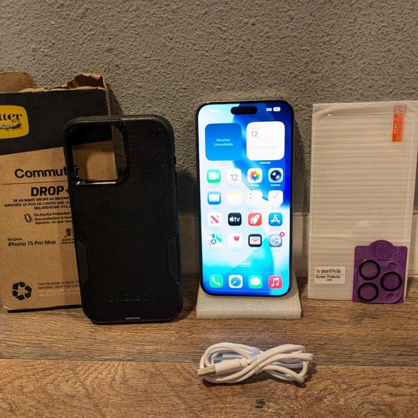 Apple iPhone 15 Pro Max - Unlocked, 256 GB, Natural, A2849