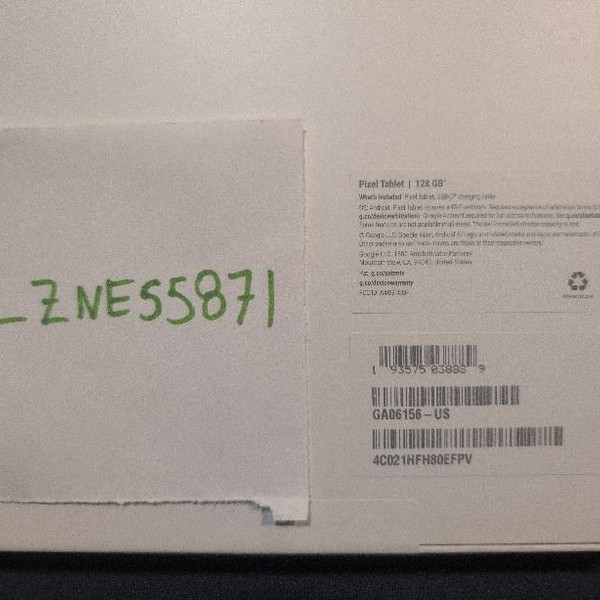 Google Pixel Tablet 11 inch - Wi-Fi, 128 GB, Porcelain, 8 GB, NO Dock