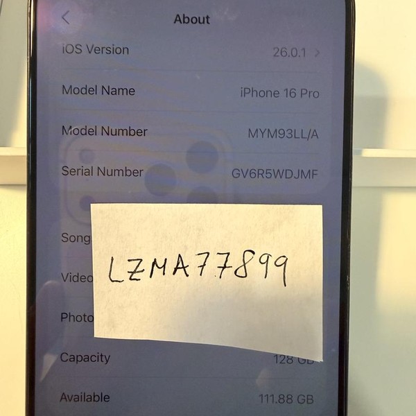 Apple iPhone 16 Pro - T-Mobile, 128 GB, Black, A3083