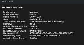 Good
													Mac Mini 2024 - Apple M4 Pro 12-core, 512 GB, 24 GB, photo 3 of 8