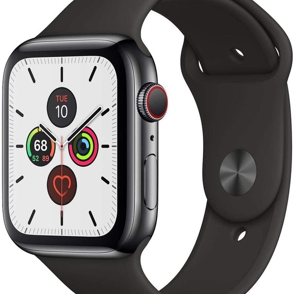 Apple Watch Series 5 44mm - Unlocked, Black, A2095 Cellular, Stainless Steel