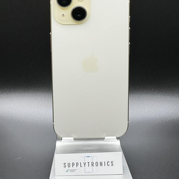 Apple iPhone 15 - Unlocked, 128 GB, Yellow, A2846