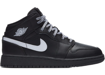 Jordan 1 Mid Black White Speckle (GS) for sale
