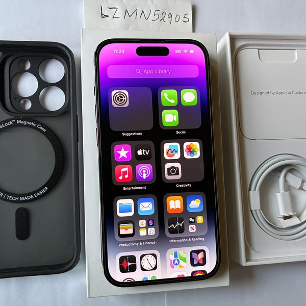 Apple iPhone 14 Pro - Unlocked, 128 GB, Purple, A2650