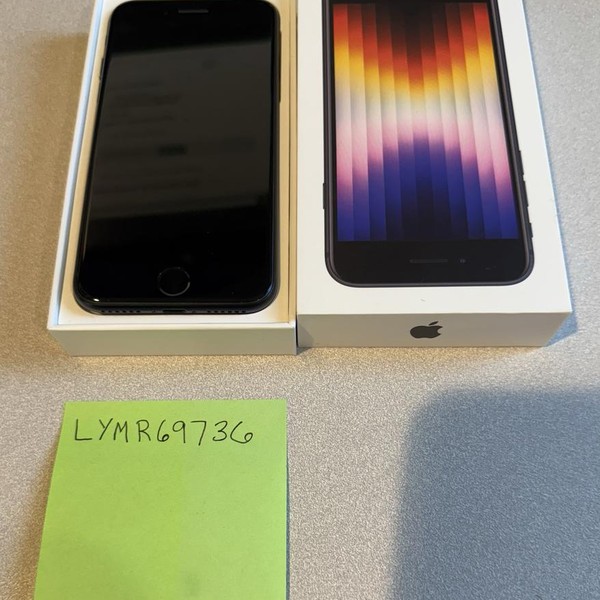 Apple iPhone SE 3rd Gen 2022 - Unlocked, Midnight, 64 GB, A2595