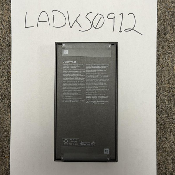 Samsung Galaxy S26 - Unlocked, 512 GB, Black, 12 GB, SM-S942U1