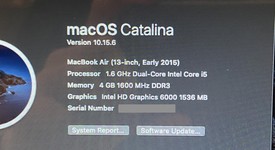 Good
													MacBook Air 2015 - 13" - Silver, 128 GB, 4 GB, photo 2 of 20