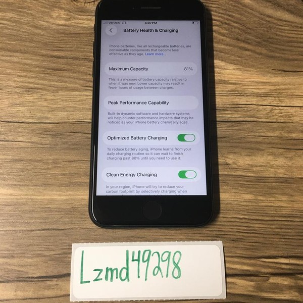 Apple iPhone SE 2nd Gen 2020 - Verizon, 64 GB, Black, A2275