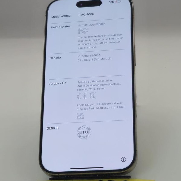 Apple iPhone 16 Pro - Unlocked, 256 GB, Natural, A3083