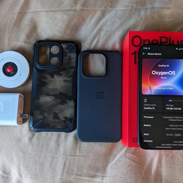 OnePlus 15 - Unlocked, 512 GB, Infinite Black, 16 GB