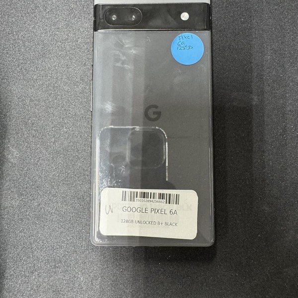 Google Pixel 6a - Unlocked, 128 GB, Charcoal, 6 GB, GX7AS