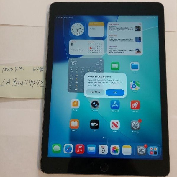Apple iPad 9th Gen - Unlocked, 64 GB, Gray, A2603