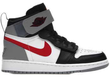 Jordan 1 High FlyEase Black Particle Grey Gym Red (GS) for sale