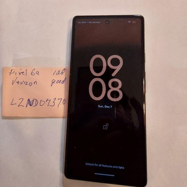 Google Pixel 6a - Verizon, Charcoal, 128 GB, 6 GB, GB62Z