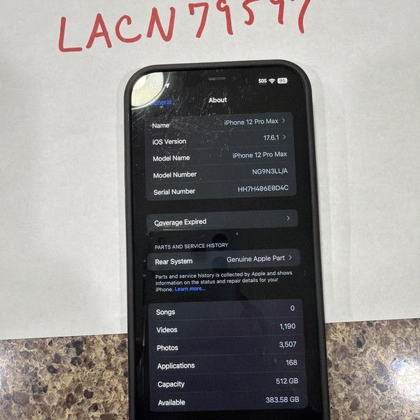 Apple iPhone 12 Pro Max - Unlocked, 512 GB, Pacific Blue, A2342