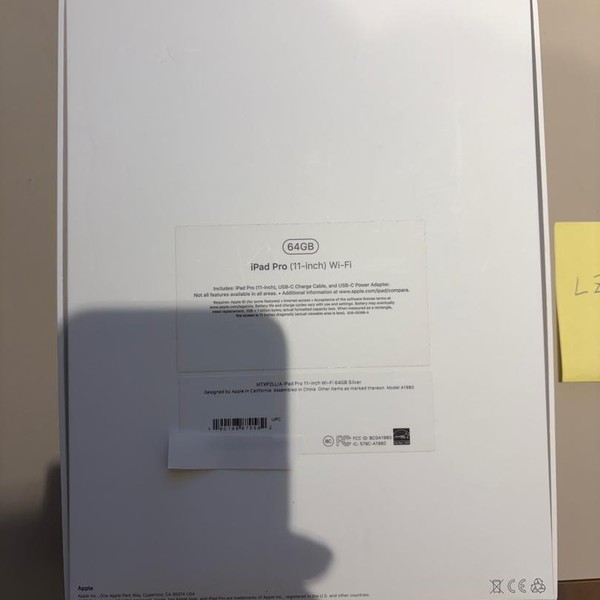 Apple iPad Pro 11 inch 2018 - Wi-Fi, 64 GB, Silver, A1980