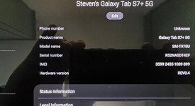 Good
													Samsung Galaxy Tab S7 Plus - Verizon, Mystic Black, 128 GB, 6 GB, SM-T978U, 5G, photo 4 of 6