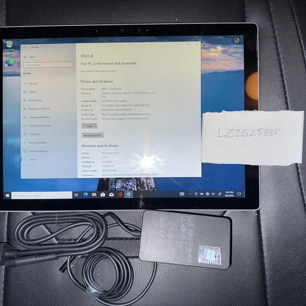 Microsoft Surface Pro 7 - 256 GB, Platinum, 16 GB, Intel Core i7